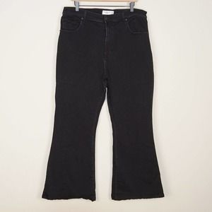 Abercrombie & Fitch Flare Ultra High Rise Black Denim Jeans Curve Love Womens 34